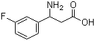 structure of CAS# 117391-51-2, 3-Amino-3-(3-fluorophenyl)propanoic acid;3-Fluorophenyl-beta-DL-alanine