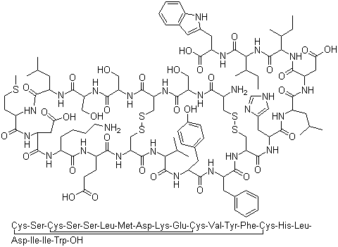 结构式 CAS# 117399-94-7, 内皮素-1