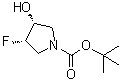 structure of CAS# 1174020-48-4, (3S,4R)-3-Fluoro-4-hydroxy-1-pyrrolidinecarboxylic acid 1,1-dimethylethyl ester