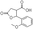 结构式 CAS# 117621-06-4, 2-(2-甲氧基苯基)-5-氧代四氢呋喃-3-羧酸