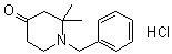 structure of CAS# 117623-50-4, 2,2-Dimethyl-1-(phenylmethyl)-4-piperidinone hydrochloride