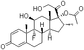 structure of CAS# 1177-87-3, Dexamethasone-17-acetate;Dexamethasone acetate; 9a-Fluoro-16a-methyl-11b,17a,21-trihydroxy-1,4-pregnadiene-3,20-dione-21-acetate