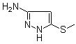 结构式 CAS# 117736-74-0, 5-(甲硫基)-1H-吡唑-3-胺
