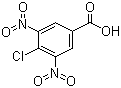 structure of CAS# 118-97-8, 4-Chloro-3,5-dinitrobenzoic acid;3,5-Dinitro-4-chlorobenzoic acid