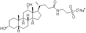 结构式 CAS# 1180-95-6, 牛磺脱氧胆酸钠