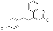 structure of CAS# 1180676-32-7, (Z)-5-(4-Chlorophenyl)-3-phenylpent-2-enoic acid;PS 48