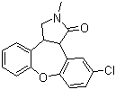 structure of CAS# 1180843-77-9, 11-Chloro-2,3,3a,12b-tetrahydro-2-methyl-1H-dibenz[2,3:6,7]oxepino[4,5-c]pyrrol-1-one