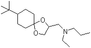结构式 CAS# 118134-30-8, 螺环菌胺; 螺噁茂胺; 螺恶茂胺; N-乙基-N-丙基-8-叔丁基-1,4-二氧杂螺[4.5]癸烷-2-甲胺