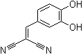 structure of CAS# 118409-57-7, (3,4-Dihydroxybenzylidene)malononitrile;2-(3,4-Dihydroxybenzylidene)malononitrile; AG 18; AG 18 (pharmaceutical); RG 50810; RG 50858; TX 825; Tyrphostin 23; Tyrphostin A 23; Tyrphostin AG 18