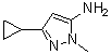 结构式 CAS# 118430-74-3, 3-环丙基-1-甲基-1H-吡唑-5-胺
