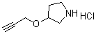 structure of CAS# 1185301-73-8, 3-(2-Propyn-1-yloxy)pyrrolidine hydrochloride (1:1)