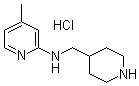 结构式 CAS# 1185306-92-6, 4-甲基-N-(4-哌啶基甲基)-2-吡啶胺盐酸盐