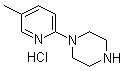 structure of CAS# 1185307-85-0, 1-(5-Methyl-2-pyridinyl)piperazine hydrochloride