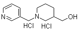 structure of CAS# 1185307-98-5, 1-(3-Pyridinylmethyl)-3-piperidinemethanol hydrochloride