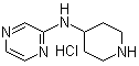 结构式 CAS# 1185309-22-1, N-4-哌啶基-2-吡嗪胺盐酸盐
