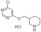 结构式 CAS# 1185309-95-8, 4-氯-6-(3-哌啶基甲氧基)嘧啶盐酸盐