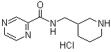 结构式 CAS# 1185311-94-7, N-(3-哌啶基甲基)-2-吡嗪甲酰胺盐酸盐