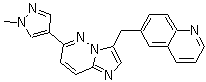 结构式 CAS# 1185763-69-2, 6-[[6-(1-甲基-1H-吡唑-4-基)咪唑并[1,2-b]哒嗪-3-基]甲基]喹啉