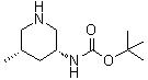 结构式 CAS# 1187055-56-6, rel-N-[(3R,5S)-5-甲基-3-哌啶基]氨基甲酸叔丁酯