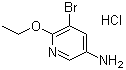 结构式 CAS# 1187386-05-5, 5-溴-6-乙氧基-3-吡啶胺盐酸盐
