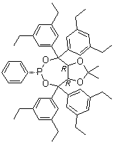 structure of CAS# 1187446-93-0, (3aR,8aR)-4,4,8,8-Tetrakis(3,5-diethylphenyl)tetrahydro-2,2-dimethyl-6-phenyl-1,3-dioxolo[4,5-e][1,3,2]dioxaphosphepin