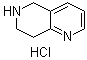 结构式 CAS# 1187830-51-8, 5,6,7,8-四氢-1,6-萘啶盐酸盐