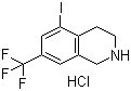 structure of CAS# 1187830-65-4, 1,2,3,4-Tetrahydro-5-iodo-7-(trifluoromethyl)isoquinoline hydrochloride