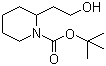 结构式 CAS# 118811-03-3, N-叔丁氧羰基-2-哌啶-2-基乙醇