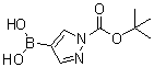 结构式 CAS# 1188405-87-9, 1-(叔丁氧羰基)吡唑-4-基硼酸