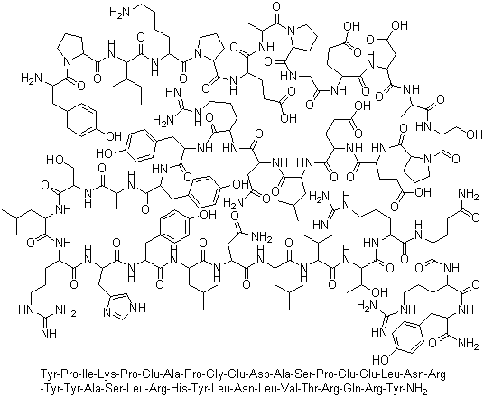 structure of CAS# 118997-30-1, Peptide YY human;Human peptide YY