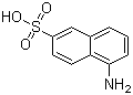 结构式 CAS# 119-79-9, 1-萘胺-6-磺酸; 1,6-克利夫酸