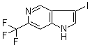 结构式 CAS# 1190315-69-5, 3-碘-6-(三氟甲基)-1H-吡咯并[3,2-c]吡啶