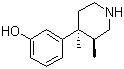 结构式 CAS# 119193-19-0, (3R,4R)-3,4-二甲基-4-(3-羟基苯基)哌啶
