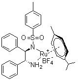 结构式 CAS# 1192483-03-6, [[(1R,2R)-2-氨基-1,2-二苯基乙基](4-甲基磺酰基)亚氨基](对伞花烃)钌四氟硼酸盐