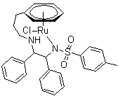 结构式 CAS# 1192620-83-9, [N-[(1R,2R)-1,2-二苯基-2-[[3-(eta6-苯基)丙基]氨基]乙基]-4-甲基苯磺酰胺]氯化钌