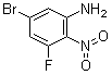 结构式 CAS# 1193385-18-0, 5-溴-3-氟-2-硝基苯胺