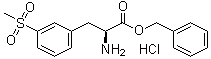 structure of CAS# 1194550-59-8, 3-(Methylsulfonyl)-L-phenylalanine phenylmethyl ester hydrochloride (1:1);benzyl (2S)-2-amino-3-(3-methylsulfonylphenyl)propanoate;hydrochloride