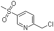 structure of CAS# 1196151-88-8, 2-(Chloromethyl)-5-(methylsulfonyl)pyridine