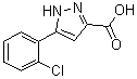 结构式 CAS# 1197631-00-7, 5-(2-氯苯基)-1H-吡唑-3-羧酸