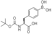 结构式 CAS# 119771-23-2, N-(叔丁氧羰基)-4-(硼酸基)-L-苯丙氨酸