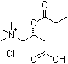 结构式 CAS# 119793-66-7, 丙酰肉碱盐酸盐; 丙酰左旋肉碱盐酸盐; (R)-2-丙酰氧基-3-羧基-N,N,N-三甲基丙铵氯化物
