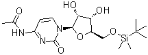 结构式 CAS# 119794-51-3, N-乙酰基-5'-O-[(叔丁基)二甲基硅烷基]胞苷