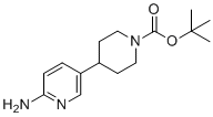 structure of CAS# 1198408-35-3, Tert-butyl 4-(6-aminopyridin-3-yl)piperidine-1-carboxylate;4-(6-Amino-3-pyridyl)-1-Boc-piperidine