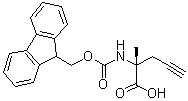结构式 CAS# 1198791-65-9, (2R)-2-[[芴甲氧羰基]氨基]-2-甲基-4-戊炔酸