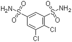 structure of CAS# 120-97-8, Diclofenamide;4,5-Dichlorobenzene-1,3-disulfonamide