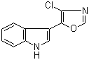 structure of CAS# 120191-51-7, 3-(4-Chloro-5-oxazolyl)-1H-indole;Antibiotic SF 2583A; SF 2583A; Streptochlorin