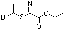 结构式 CAS# 1202237-88-4, 5-溴-2-噻唑羧酸乙酯