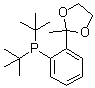 结构式 CAS# 1202864-99-0, 2'-(二叔丁基膦基)苯乙酮乙二醇缩酮