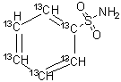 结构式 CAS# 1202865-50-6, 苯磺酰胺-<sup>13</sup>C<sub>6</sub>