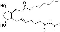 结构式 CAS# 120373-24-2, 异丙基乌诺前列酮; (5Z)-7-((1R,2R,3R,5S)-3,5-二羟基-2-(3-氧代癸基)环戊基)-5-庚烯酸异丙酯